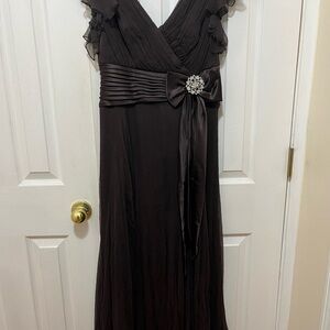 Elegant Brown Evening Dress